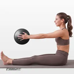М'яч для пілатеса EasyFit 25 см чорний - мініатюра 3