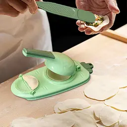 Верстат прес-форма машинка для розкочування тіста та автоматичного ліплення вареників та пельменів, A-plus Зелений 84304 - мініатюра 2