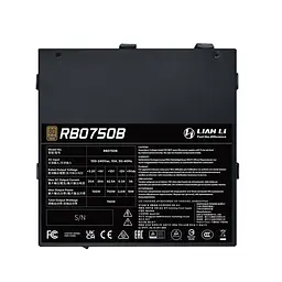 Блок живлення Lian Li RB0750B, 80 Plus Bronze, Чорний, EU Cord (G9P.RB0750B.B000.EU) - мініатюра 2