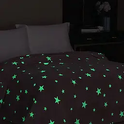 Плед фліс, що світиться в темряві Рожеві зірочки Love You Сяючі 150 x 200 см 81997 - мініатюра 4