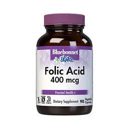 Вітаміни та мінерали Folic Acid 400 mcg, 90 вегакапсул Bluebonnet Nutrition fit0017817