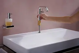 Змішувач для умивальника Hansgrohe Tecturis S CoolStart EcoSmart+ з д/к push-open chrome 73320000 - мініатюра 3