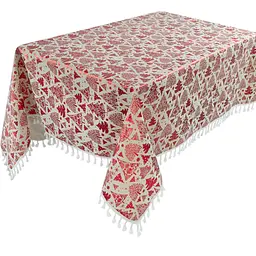 Скатертина Lotus Home - New Year червона 140x140 - мініатюра 4