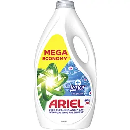 Гель для прання Ariel Дотик свіжого повітря Lenor 70 циклів прання 3.15 л - мініатюра 2