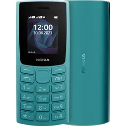 Телефон мобільний кнопковий Nokia 105 DS 2023 TA-1557 cyan морська хвиля  - мініатюра 2