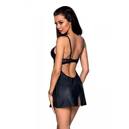 Бебі-дол з еко-шкіри та мережива Loona Chemise black - Passion L/XL - мініатюра 2