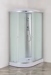 Душовий бокс без гідромасажу Mixxus Wave SB02-120x80x215-R-FB Satin з низьким піддоном MI6893, Хром матовый, Універсальна, матовий, хром матовий - мініатюра 7