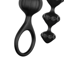 Анальні ланцюжки Satisfyer Love Beads Silicone, 20.5х3.4 см, чорний - мініатюра 3