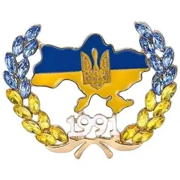 Брошка пшениця Жовто-блакитна колоски колосок символ України