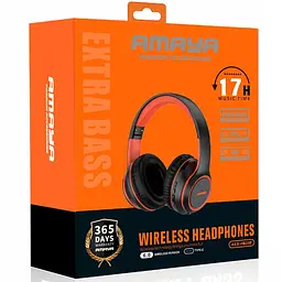 Накладні бездротові навушники Amaya H520F with audio recording Black - мініатюра 2