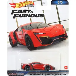 Колекційна модель машинки Hot Wheels W Motors Lykan Hyper Sport серії Форсаж червона (HNW46/HNW49) - мініатюра 4