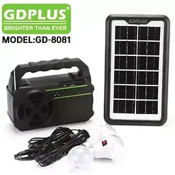 Портативна Сонячна Станція GDPlus GD-8081 (13800mAh) FM-Радіо Bluetooth - мініатюра 6