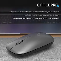 Бездротова миша OfficePro M225G Silent Click Wireless Gray (M225G) - мініатюра 7