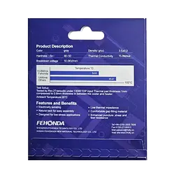 Термопрокладка Fehonda 100x100x3.0mm (15W/m*k) (18670) - мініатюра 3