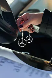 Срібний брелок Mercedes (Мерседес) (9003.3) - мініатюра 3