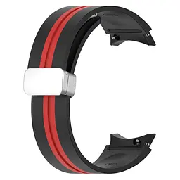 Ремінець для Samsung Galaxy Watch 4 40mm - чорно-червоний ширина кріплення 20мм силікон Watchbands Cls-line (W16-3WB39441173) - мініатюра 2
