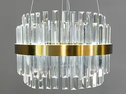Люстра стельова LED Diasha 840/400BR Efect, 80W, кришталь, бронза, сучасний стиль для вітальні
