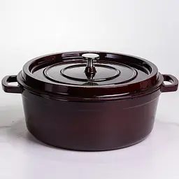Кокотниця чавунна емальована 7,5 л, бургунді Yongkang HP-FLG-14 burgundy