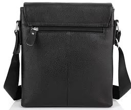 Сумка чоловіча з натуральної шкіри Tiding Bag Чорна - мініатюра 2