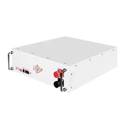 Акумулятор LP LiFePO4 51,2V - 100 Ah (5120Wh) (BMS SP 100A/50А) RM RS485/CAN LCD WH - мініатюра 2