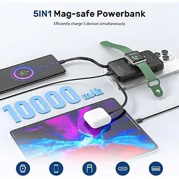 Портативний зарядний пристрій Genmifly 10000 mAh магнітний - мініатюра 2