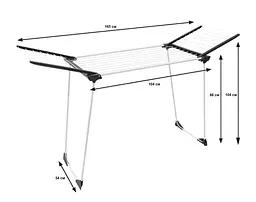 Сушарка для білизни підлогова Casa Si Winner 18m White/Grey (CS92269) - мініатюра 2