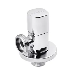 Кран приладовий кутовий Karro KR-03123 New латунь 1/2"х3/4" Хром 30412