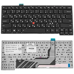 Клавіатура для ноутбука LENOVO (ThinkPad S431, S440 ) rus, black, без фрейма - мініатюра 2