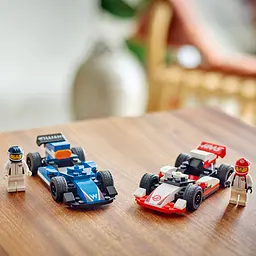 Конструктор LEGO City Автомобілі для перегонів F1 команд Williams Racing та Haas F1, 92 деталі (60464) - мініатюра 7