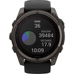 Смарт-годинник Garmin Fenix 8 Solar Sapphire 51mm Carbon Gray DLC Titanium with Black/Pebble Gray Silicone Band (010-02907-10/11/70) [115055] - мініатюра 11
