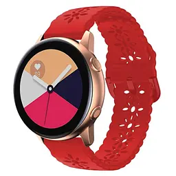 Силіконовий ремінець Flower для Xiaomi Amazfit GTS 22e34 mini - червонийширина кріплення 20ммWatchbands (W32-6WB23969021) - мініатюра 2
