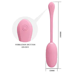 Віброяйце Pretty Love Doreen Electric Shock Egg Light Pink (App) - мініатюра 5