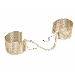 Наручники металеві Bijoux Indiscrets Desir Metallique Handcuffs - Gold, золотисті - мініатюра 2
