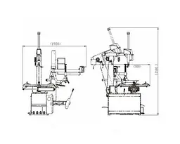 Шиномонтажний верстат із третьою рукою 220 V 10-26" ShiningBerg T626R - мініатюра 3