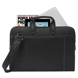 Сумка для ноутбука Rivacase 15.6" Black (8930 PU) (8930 PU (Black)) - мініатюра 2