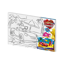 Креативна творчість Розмальовка за номерами Coloring by Numbers, 31x21 см, кабріолет