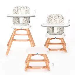 Стілець для годування Lorelli NAPOLI grey hexagons - мініатюра 3