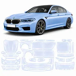 Антигравійна захисна бронеплівка за лекалами для BMW M5 F90 2017-2023 - повний кузов