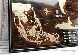 Скретч карта світу у тубусі подарункова My Map Chocolate edition - мініатюра 3