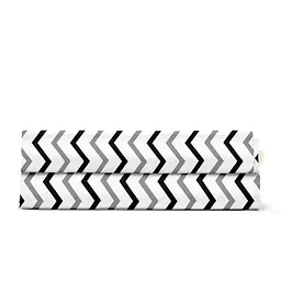 Простирадло Cosas полуторне 155х240 grey zigzag cs3, чорний (ZigGreyBlack_155) - мініатюра 4
