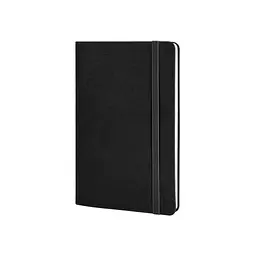 Книга записна Optima А5 VIVELLA, м’яка обкладинка, гумка, білий блок лінія, чорний (O27104-01)