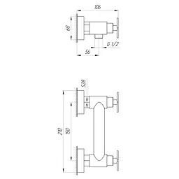 Змішувач для душу Globus Lux DUKAT-8 SD8-105 - мініатюра 5