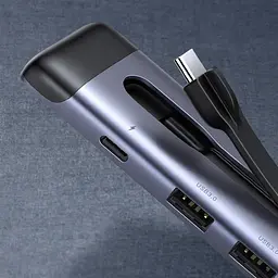 Конвертер адаптер Ugreen CM285 Usb-C Hub to 3 Usb 3.0 + HDMI хаб перетворювач - мініатюра 2