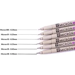 Лайнер Sakura Pigma Micron (0.1) 0,25 мм Синій (084511306356) - мініатюра 7