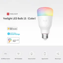 Лампа Yeelight LED Smart Bulb 1S (Сolor) YLDP13YL / YLDP133EU - мініатюра 5