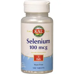 Селен KAL Selenium без дріжджів 100 мкг 100 таблеток (CAL-93210)
