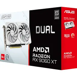 Відеокарта ASUS Radeon RX 9060 XT 16Gb DUAL WHITE OC (DUAL-RX9060XT-16G-WHITE) - мініатюра 12