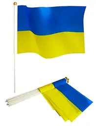 Прапорець Україна з паличкою 14х21см №780010