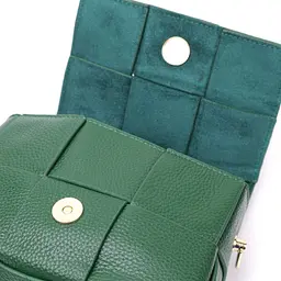 Компактна вечірня сумка для жінок з палітурками з натуральної шкіри Vintage 22312 зелена - мініатюра 10