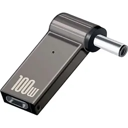 Перехідник STLab USB-C Female to DC Male Jack 5.5x2.1mm PD 100W Black [152526]